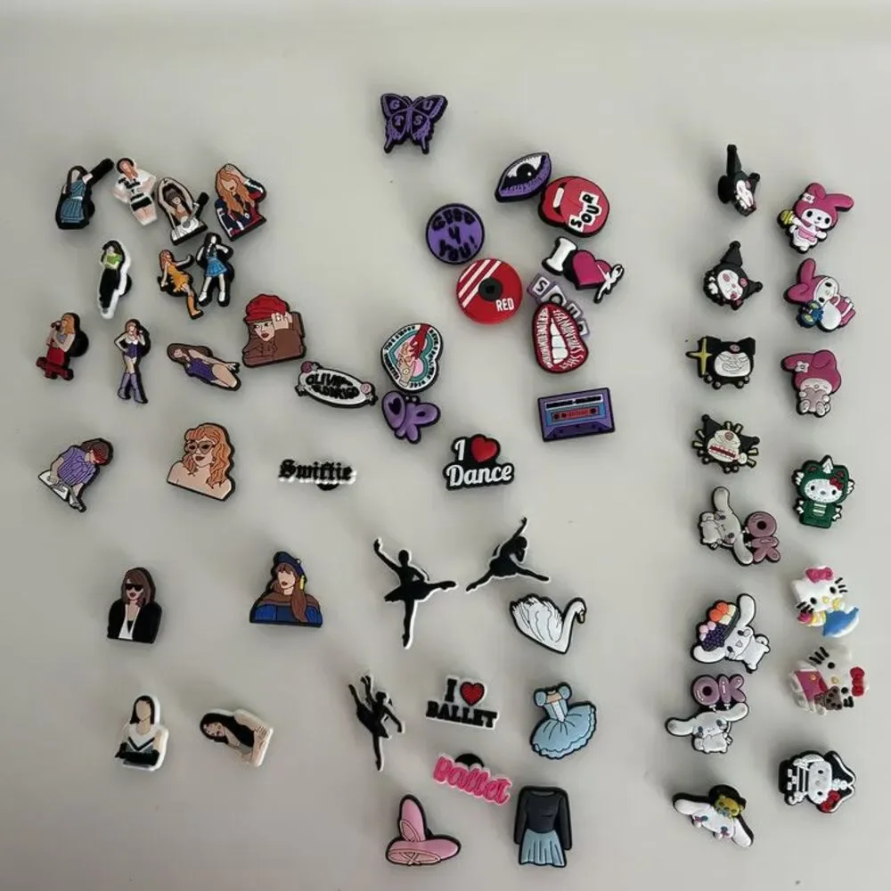 41pc Shoe Charms Lot Taylor Swift Sanrio Olivia Rodrigo BLACKPINK Ballet Jibbitz